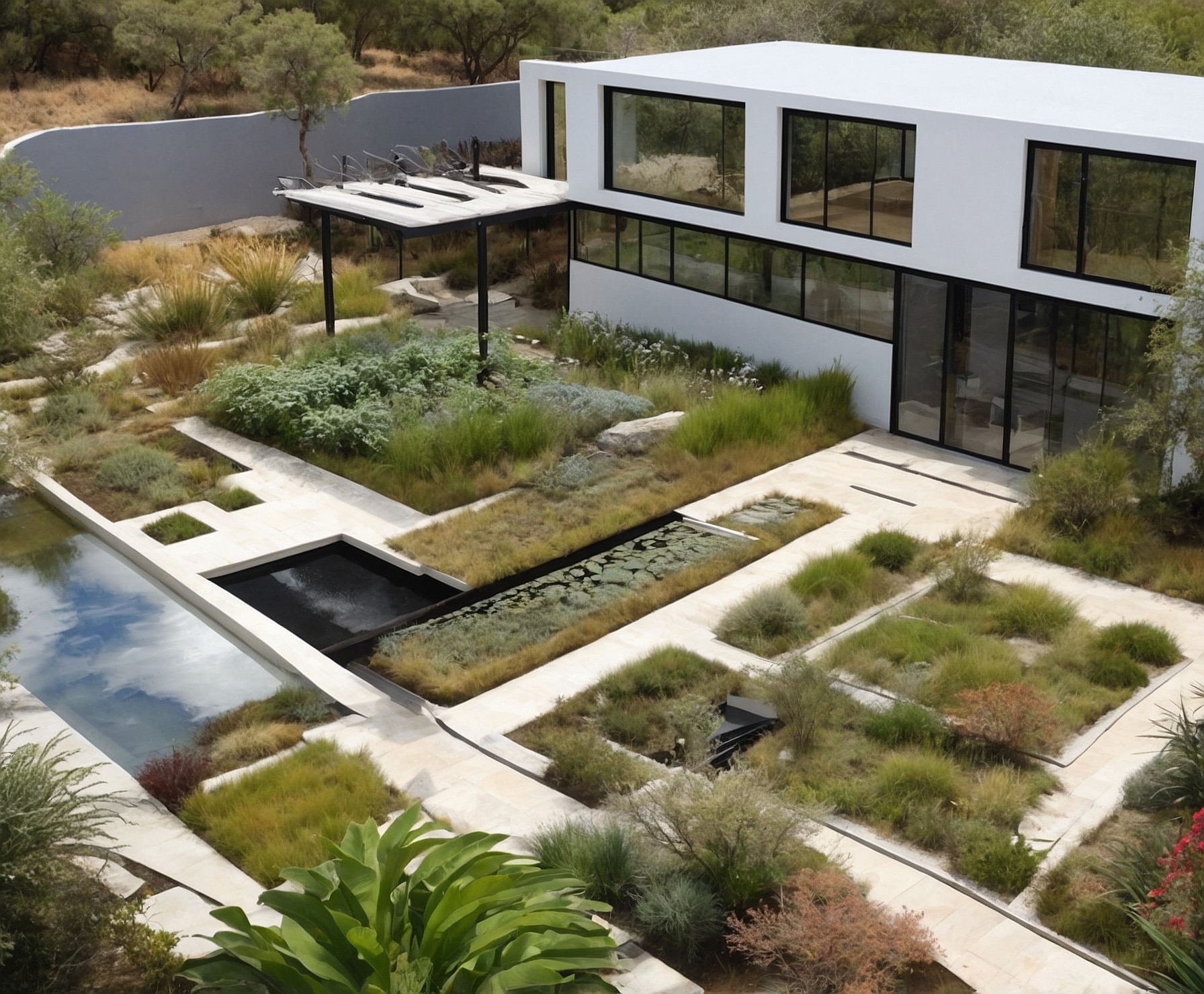 Jardín urbano transformado en oasis ecológico